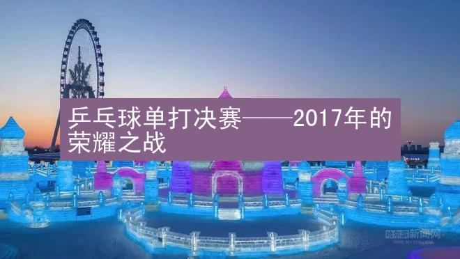 乒乓球单打决赛——2017年的荣耀之战